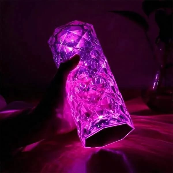 Deal Zone | Crystal LED Table Lamp – 16 Colors Touch & Remote Control Rechargeable Night Light