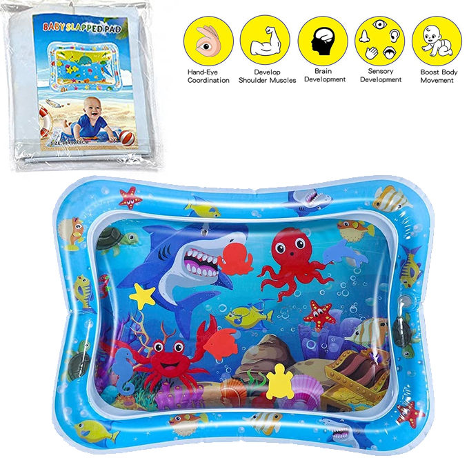 Deal Zone | Kids Water Play Mat – Inflatable Tummy Time Activity Play Mat (Random Design)