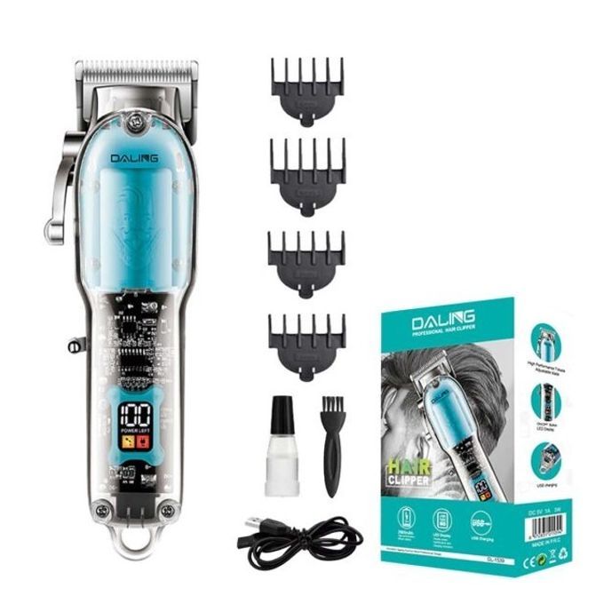 Deal Zone | Daling Transparent Cordless Hair Trimmer – Professional Hair Cutting Machine for Men