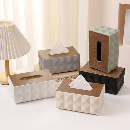 Deal Zone | Premium Tissue Box with Wooden Lid – Elegant Tissue Holder for Home & Office