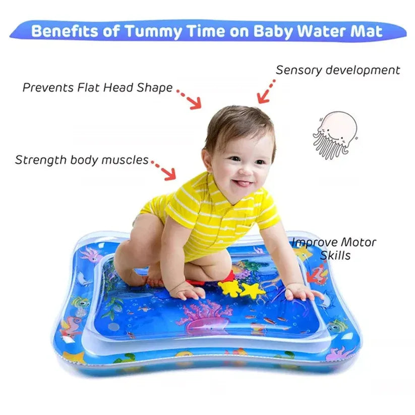 Deal Zone | Kids Water Play Mat – Inflatable Tummy Time Activity Play Mat (Random Design)