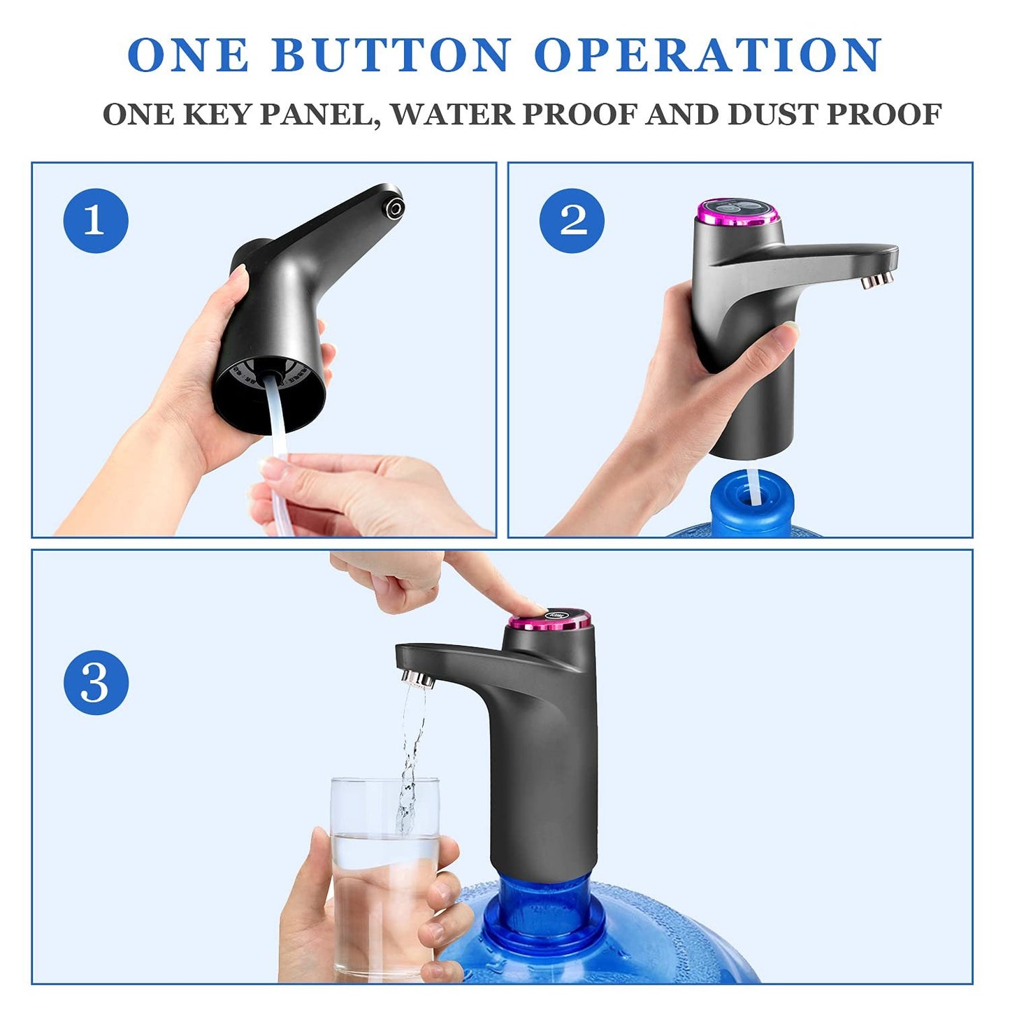 Deal Zone | Rechargeable Automatic Water Dispenser Pump – USB Electric Water Bottle Pump
