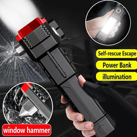 Deal Zone | Hammer Torch Light – Rechargeable LED Emergency Flashlight with Safety Hammer
