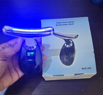 Deal Zone | Digital Face & Neck Massager – 3 Color Light Therapy Beauty Device