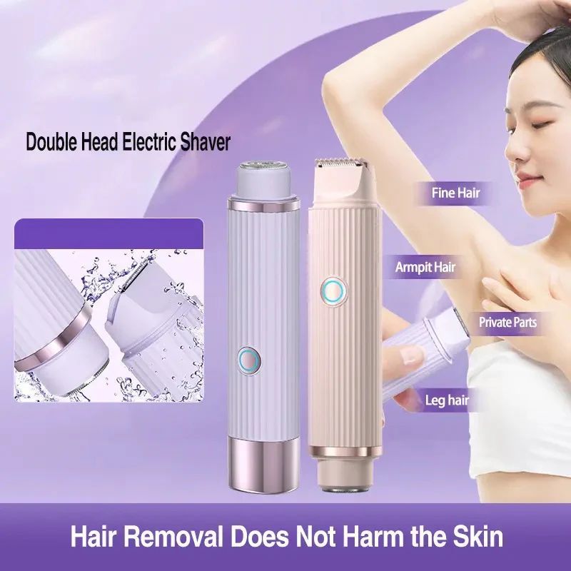 Deal Zone | 2 in 1 Dual Head Electric Shaver for Women – Bikini Trimmer Wet & Dry Use
