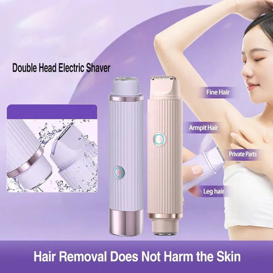 Deal Zone | 2 in 1 Dual Head Electric Shaver for Women – Bikini Trimmer Wet & Dry Use