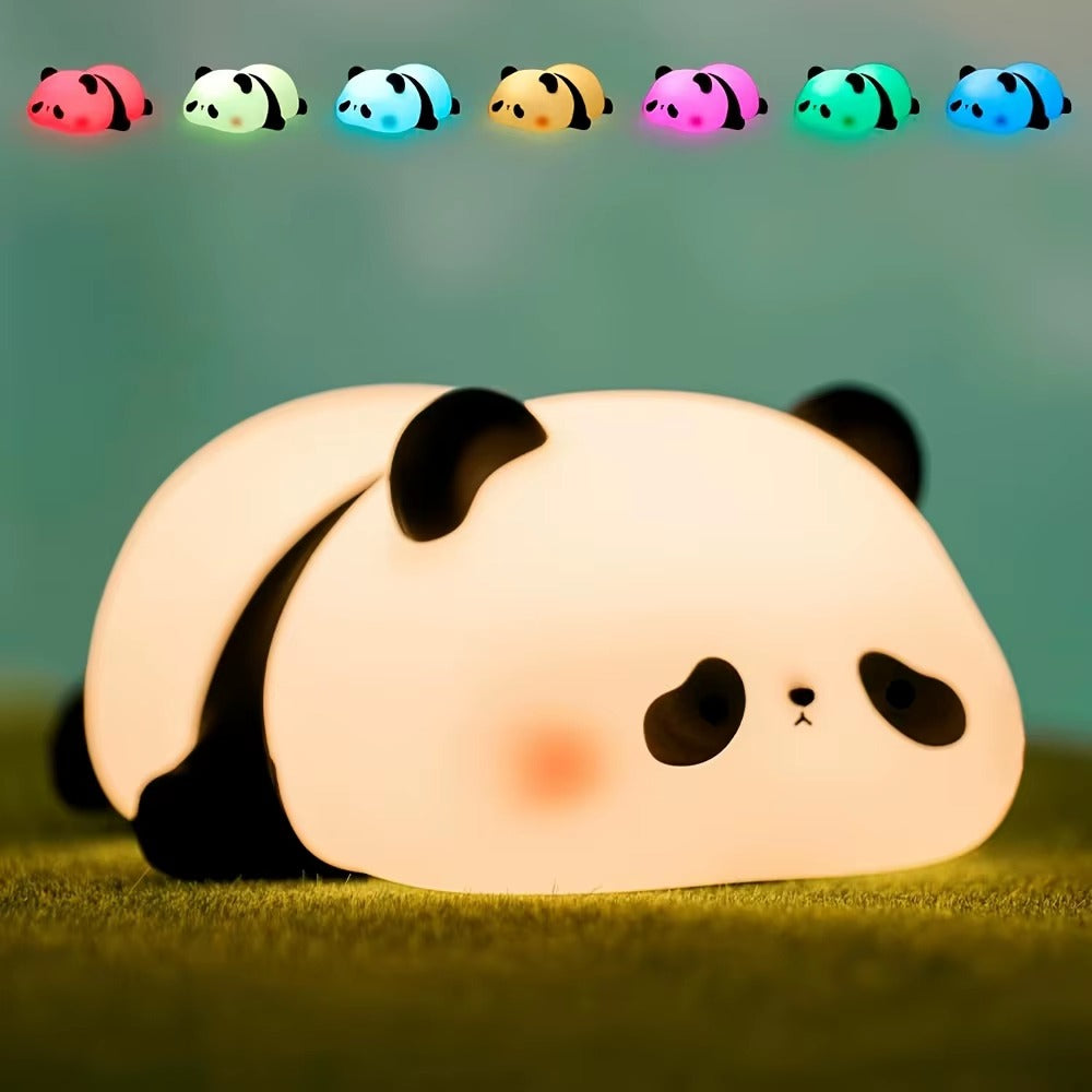 Deal Zone | Cute Silicone Squeezy Panda Lamp – RGB Rechargeable LED Night Light