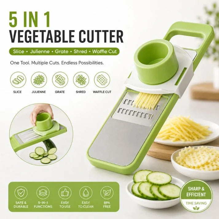 Deal Zone | 5 in 1 Vegetable Green Slicer – Multifunctional Kitchen Slicer & Grater