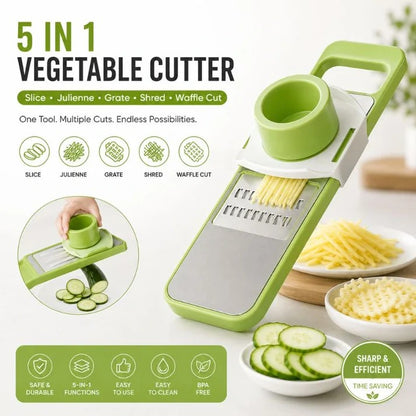 Deal Zone | 5 in 1 Vegetable Green Slicer – Multifunctional Kitchen Slicer & Grater