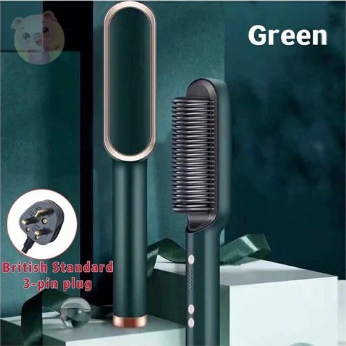 Deal zone : Electric Hair Straightener Brush 909 – Quick Heating Ceramic Hair Styling Brush for Women & Men