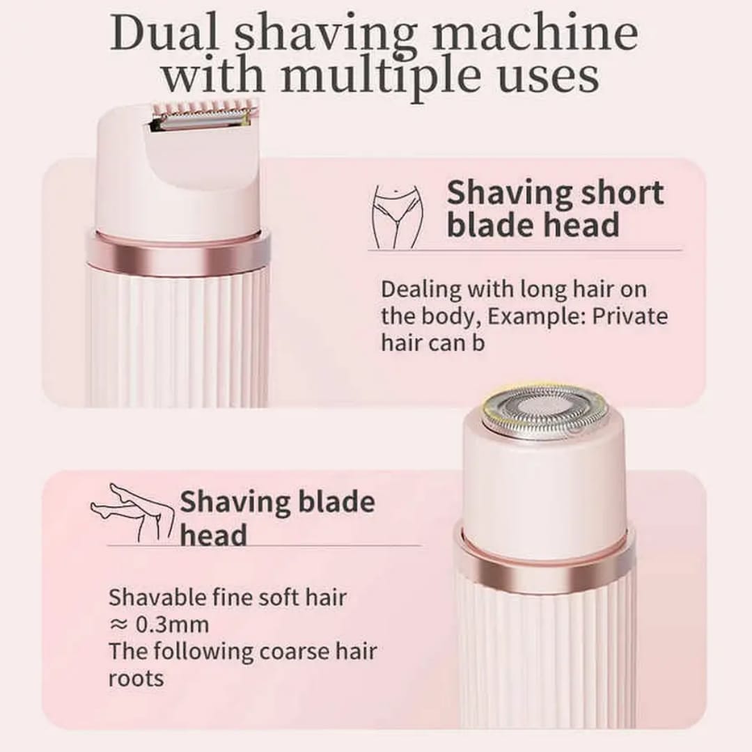 Deal Zone | 2 in 1 Dual Head Electric Shaver for Women – Bikini Trimmer Wet & Dry Use