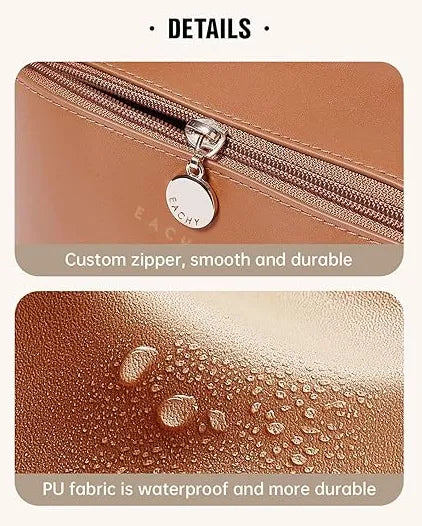 Deal Zone | Lazy Makeup Cosmetic Pouch – Portable Leather Travel Organizer Bag