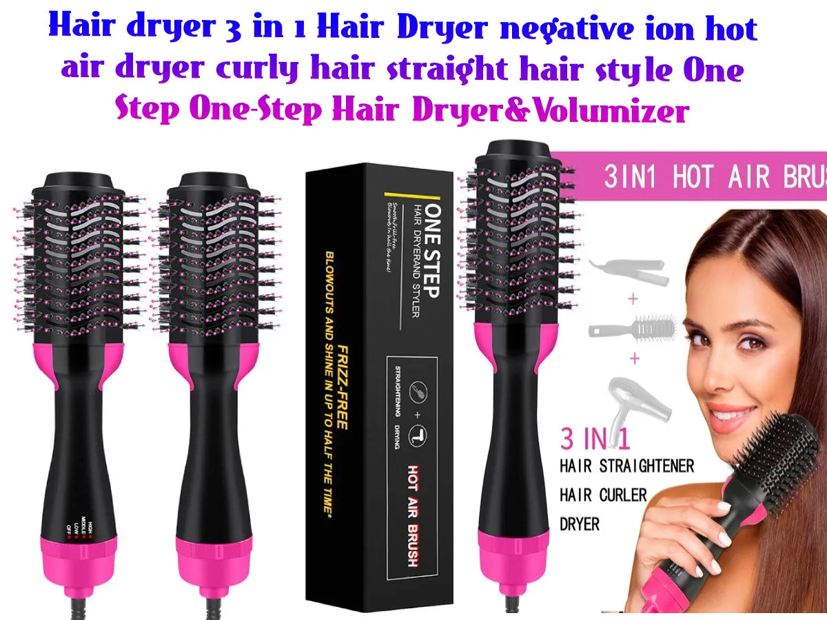 Deal Zone | One Step Hot Air Brush – High Quality Hair Dryer & Volumizer with Big Plug