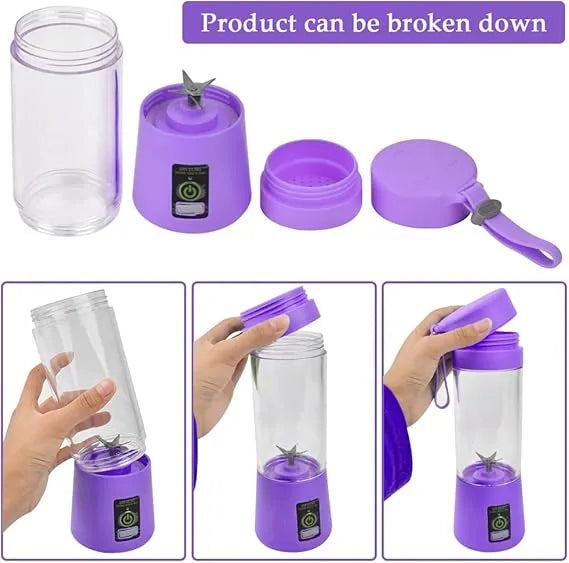 Deal Zone | Rechargeable Six Blade Portable Juicer Blender – USB Electric Smoothie Maker