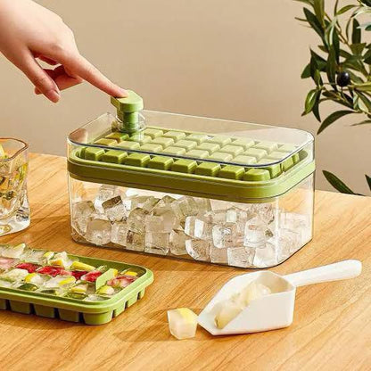 Deal Zone | Big Size 50 Cubes Push Out Ice Cube Tray Box with Storage Container