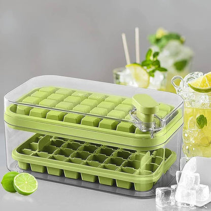 Deal Zone | Big Size 50 Cubes Push Out Ice Cube Tray Box with Storage Container