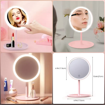 Deal Zone | Rechargeable LED Makeup Mirror – Portable Touch Control Vanity Mirror