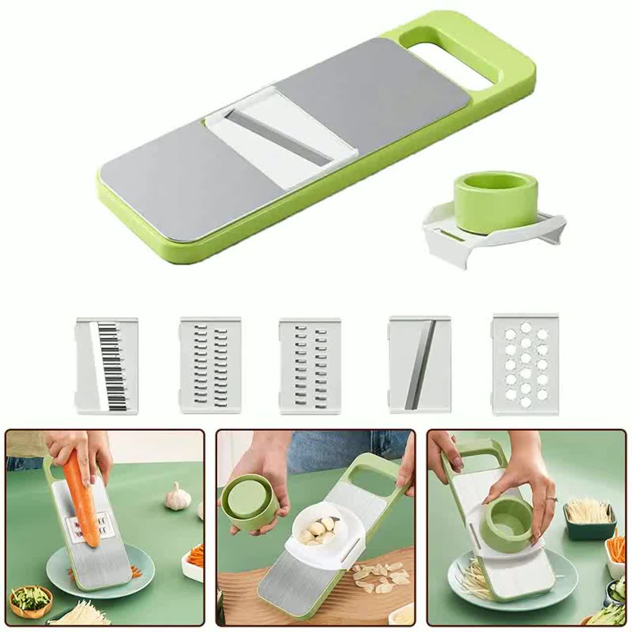 Deal Zone | 5 in 1 Vegetable Green Slicer – Multifunctional Kitchen Slicer & Grater