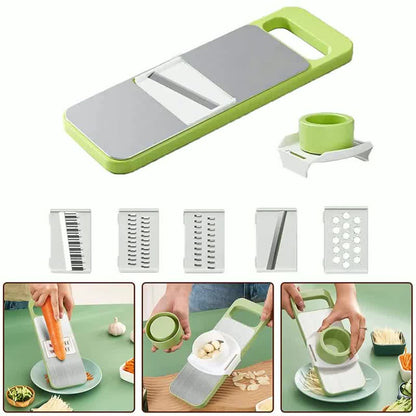 Deal Zone | 5 in 1 Vegetable Green Slicer – Multifunctional Kitchen Slicer & Grater