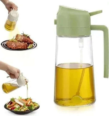 Deal zone : 2 in 1 Oil Spray Jug – Glass Oil Dispenser & Fine Mist Sprayer for Kitchen Cooking