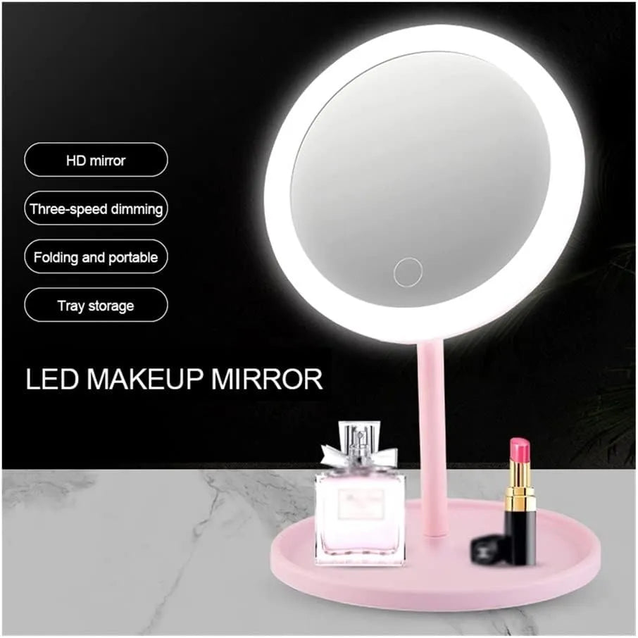 Deal Zone | Rechargeable LED Makeup Mirror – Portable Touch Control Vanity Mirror