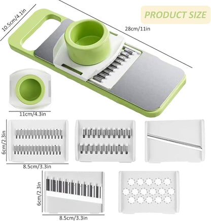 Deal Zone | 5 in 1 Vegetable Green Slicer – Multifunctional Kitchen Slicer & Grater