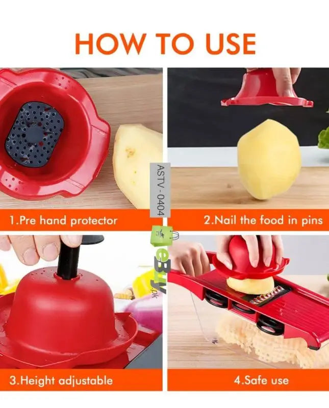 Deal zone : 10 in 1 Vegetable Cutter – Multifunction Manual Food Chopper & Slicer