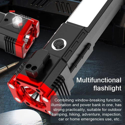 Deal Zone | Hammer Torch Light – Rechargeable LED Emergency Flashlight with Safety Hammer
