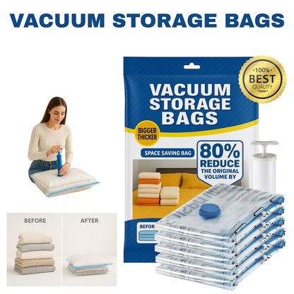 Deal zone : 5 in 1 Vacuum Storage Bags – Space Saving Compression Bags