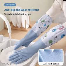 Deal zone : Long Sleeve Dishwashing Gloves – Waterproof Cleaning Gloves with Extended Sleeves