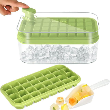 Deal Zone | Big Size 50 Cubes Push Out Ice Cube Tray Box with Storage Container