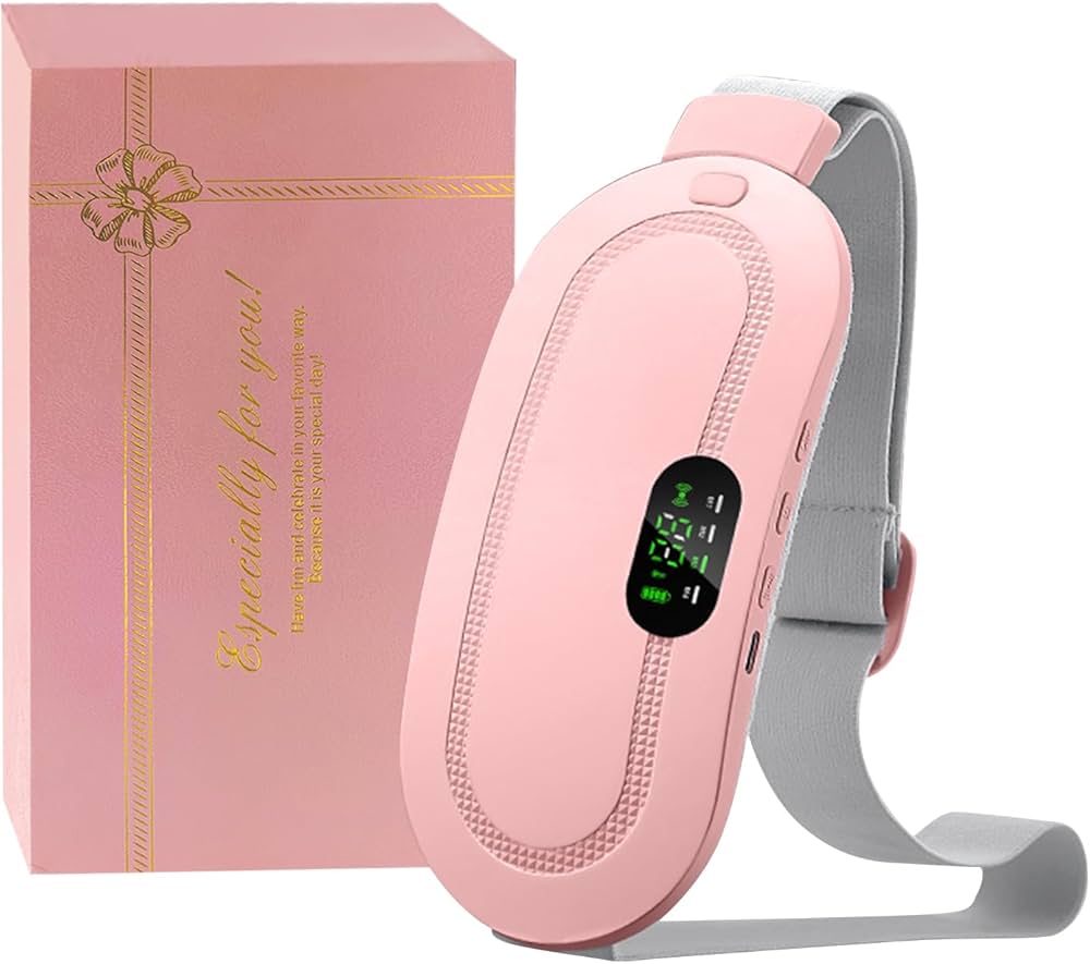 Deal Zone | Cramp Massager Belt with Heat & Vibration – Rechargeable Heating Massage Belt