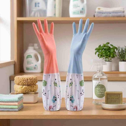 Deal zone : Long Sleeve Dishwashing Gloves – Waterproof Cleaning Gloves with Extended Sleeves
