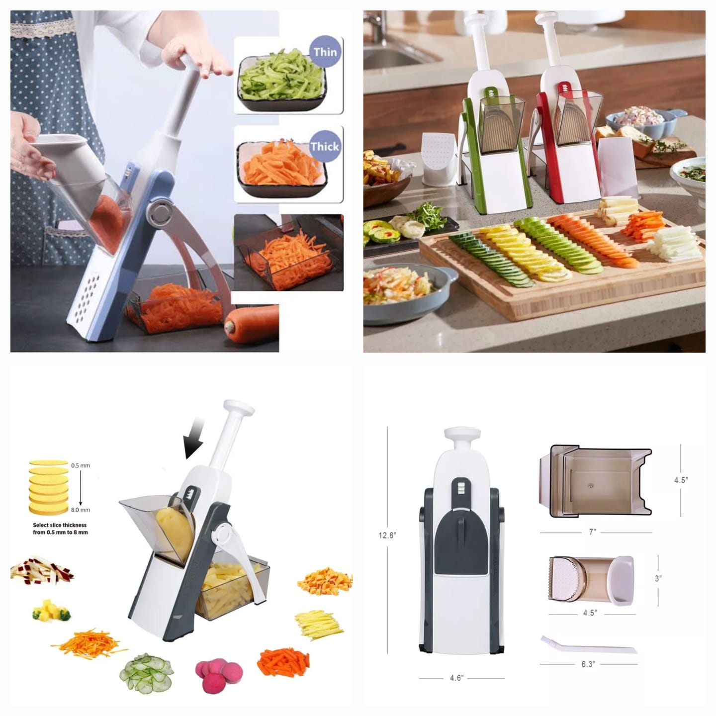 Deal Zone | Adjustable Mandoline Slicer – Premium Vegetable & Fruit Cutter (Box Packing)