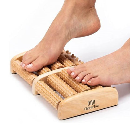 Deal zone : Wooden Foot Massager Roller – Natural Acupressure Foot Massage Tool