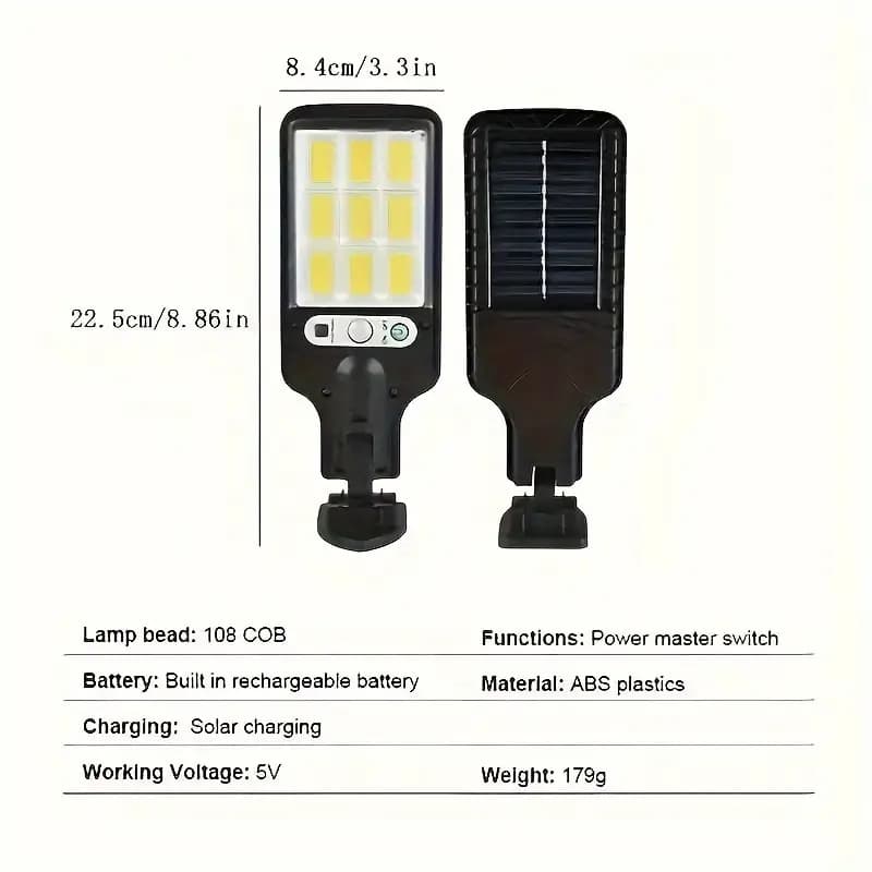 Deal Zone | Solar-Powered Outdoor LED Street Light – Waterproof Heat Resistant with Remote Control