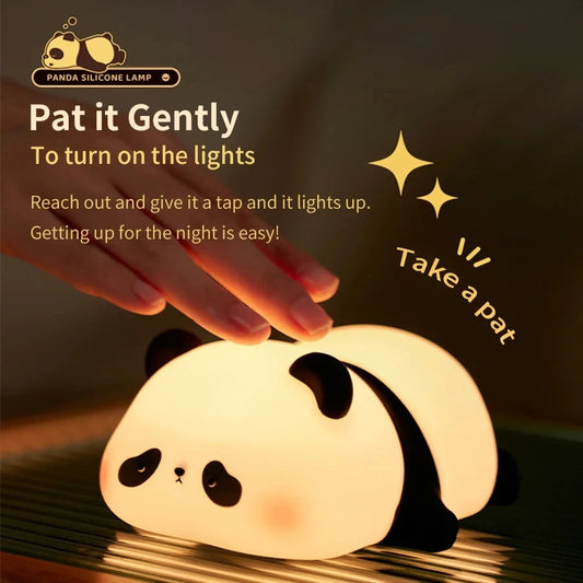 Deal Zone | Cute Silicone Squeezy Panda Lamp – RGB Rechargeable LED Night Light