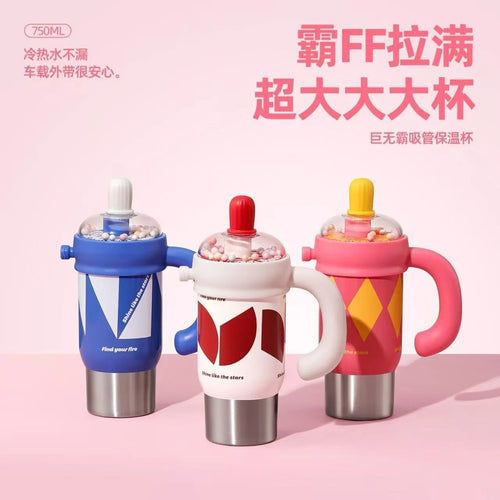 Deal zone : 750ML Double Wall Insulated Sipper Tumbler – Stainless Steel Vacuum Travel Mug