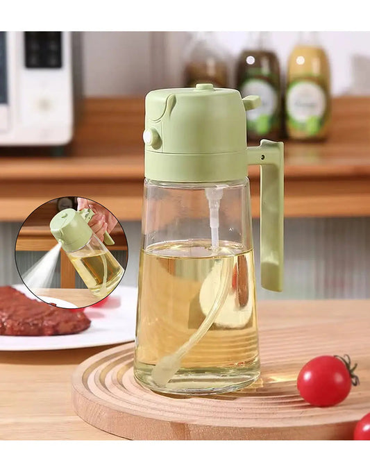 Deal zone : 2 in 1 Oil Spray Jug – Glass Oil Dispenser & Fine Mist Sprayer for Kitchen Cooking