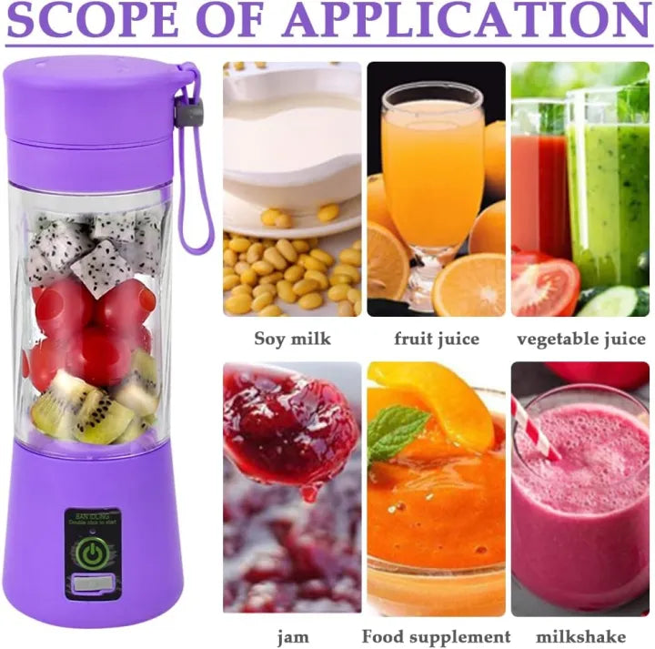 Deal Zone | Rechargeable Six Blade Portable Juicer Blender – USB Electric Smoothie Maker