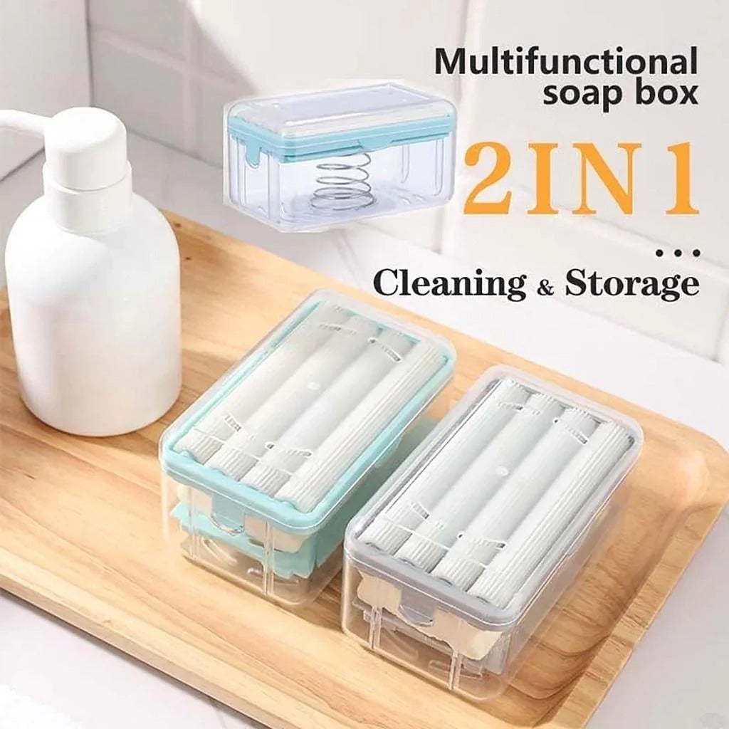 Deal Zone | 2 in 1 Premium Soap Dispenser with Sawtooth Roller – Liquid Soap Pump & Sponge Holder