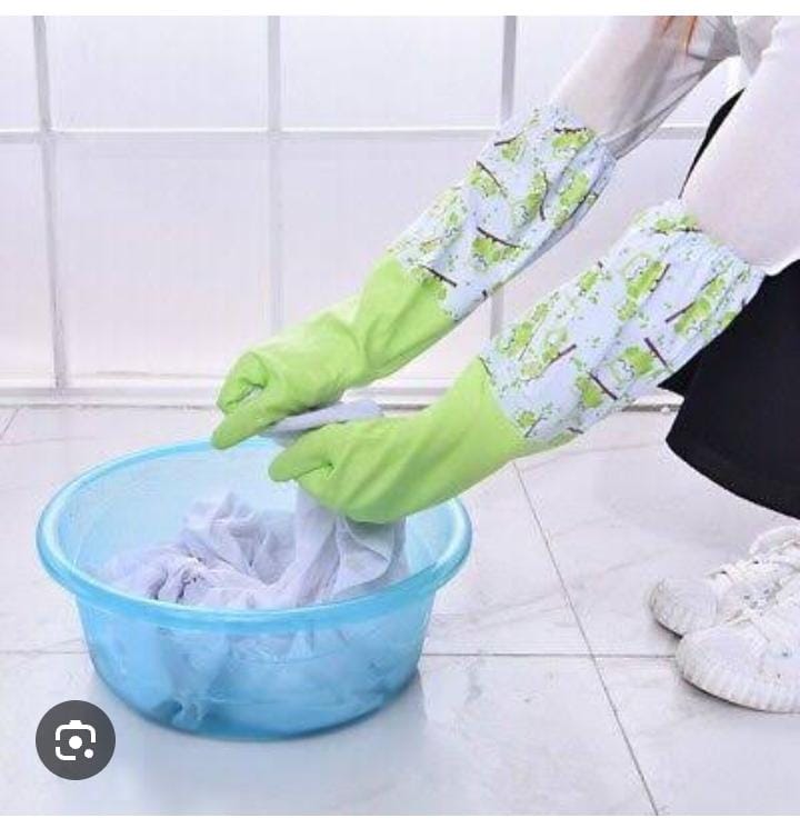 Deal zone : Long Sleeve Dishwashing Gloves – Waterproof Cleaning Gloves with Extended Sleeves