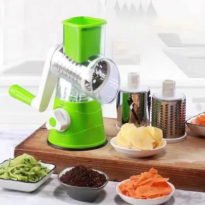 Deal Zone | Multifunctional Table Top Drum Cutter Slicer – Rotary Vegetable Cutter & Grater