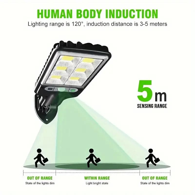 Deal Zone | Solar-Powered Outdoor LED Street Light – Waterproof Heat Resistant with Remote Control
