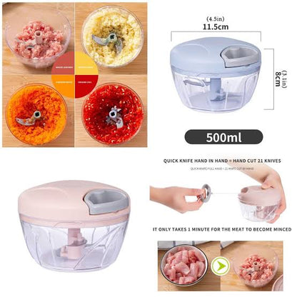 Deal Zone | Manual Vegetable Chopper – 3 Blade Onion & Vegetable Cutter