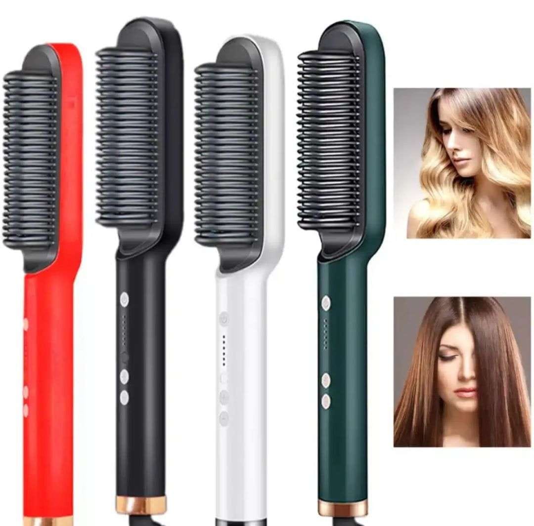 Deal zone : Electric Hair Straightener Brush 909 – Quick Heating Ceramic Hair Styling Brush for Women & Men